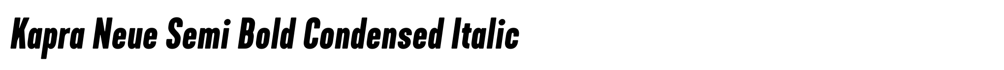 Kapra Neue Semi Bold Condensed Italic image